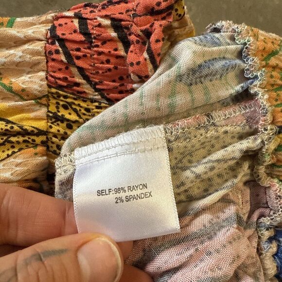 Jane and Delancey Resort Wear Set Tropical Beachy Top Pants Wide Loose Small S - Picture 9 of 16